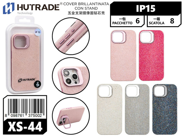 XS-44 COVER BRILLANTINATA CON STAND IP15