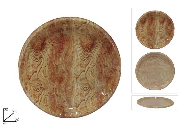 VASSOIO TONDO FANTASIALEGNO DIAM. 32 cm 2COL HX-3298/WD