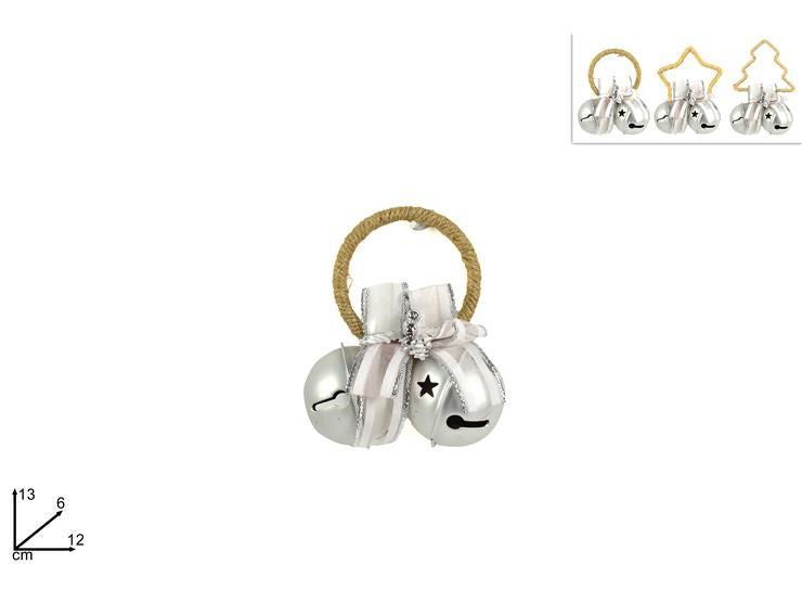 Appendino 2 campanellini c/fiocco 3ass silver sdh21-019