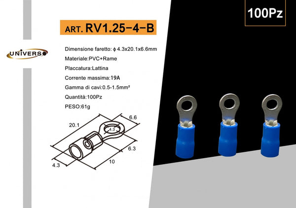 Terminali e capicorda – RV1.25-4-B