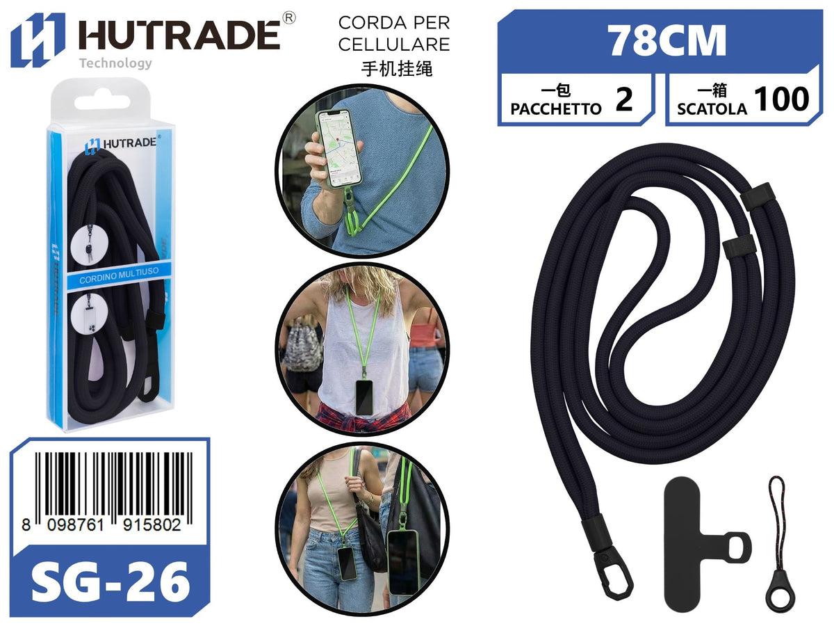 SG-26 CORDA PER CELLULARE COLORATA 78CM