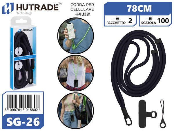 SG-26 CORDA PER CELLULARE COLORATA 78CM