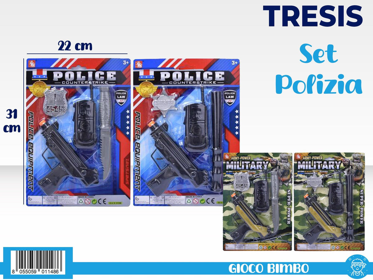 Set polizia con accessori giocattolo TR2839