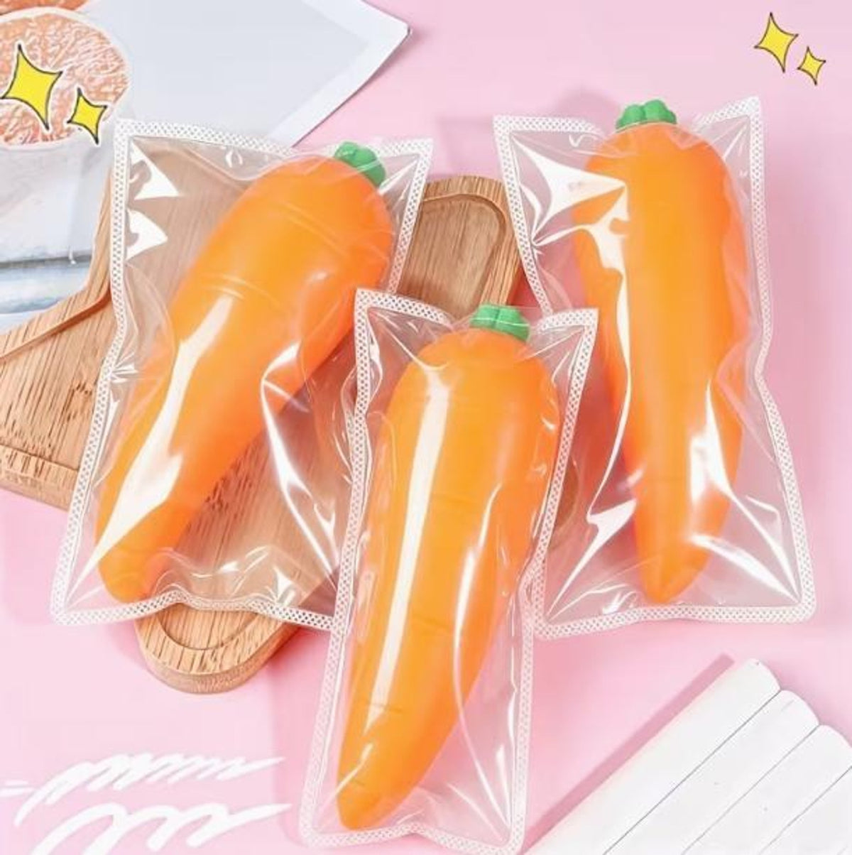 Gioco antistress con motivo carota · Art. 302364