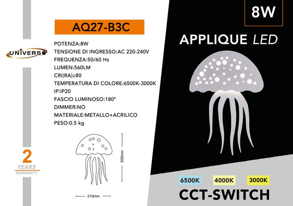 Applique Da Muro Universo – AQ27-B3C