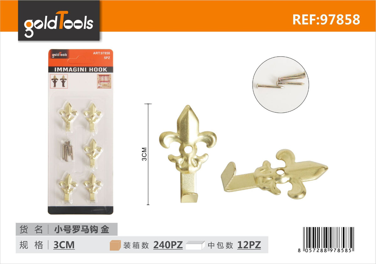 Gancio decorativo stile romano