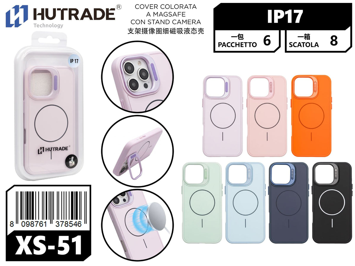 XS-51 COVER COLORATA A MAGSAFE CON STAND CAMERA IP17