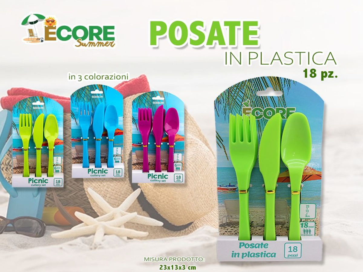 POSATE PLASTICA 18 pz
