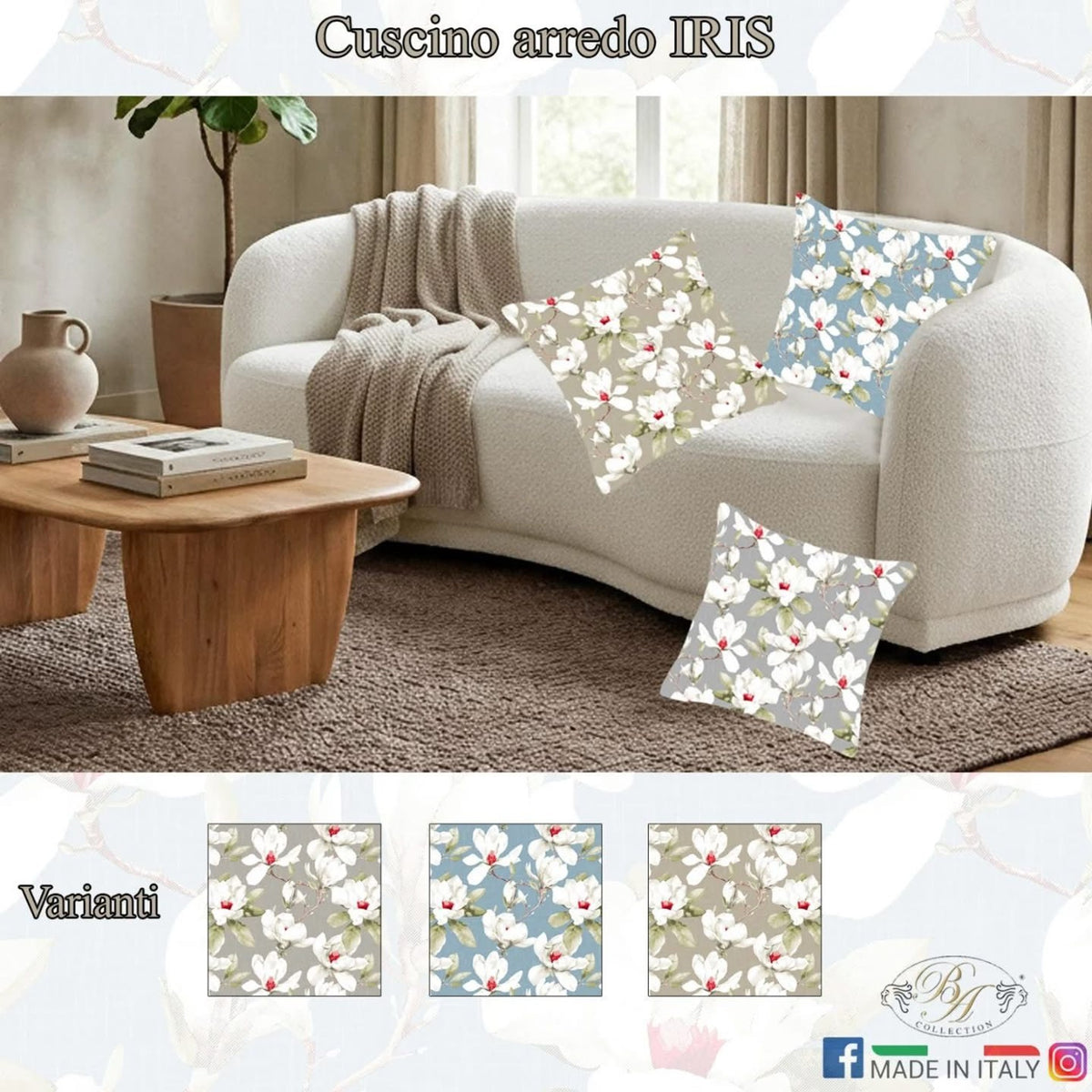 Fodera per cuscino arredo IRIS
