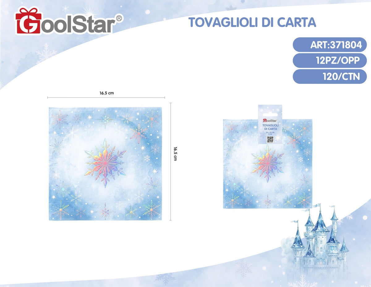 Tovagliolo di carta ghiaccio celeste