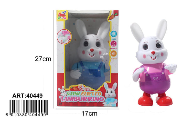 Coniglietto Tamburrino, gioco con luci e musica AP40449