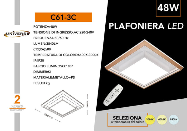 Lampada Da Soffitto Universo – C61-3C
