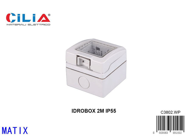 Scatola portafrutti IDROBOX C3802.WP, 2 moduli