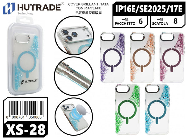 XS-28 COVER BRILLANTINATA CON MAGSAFE IP16E/SE 2025/17E