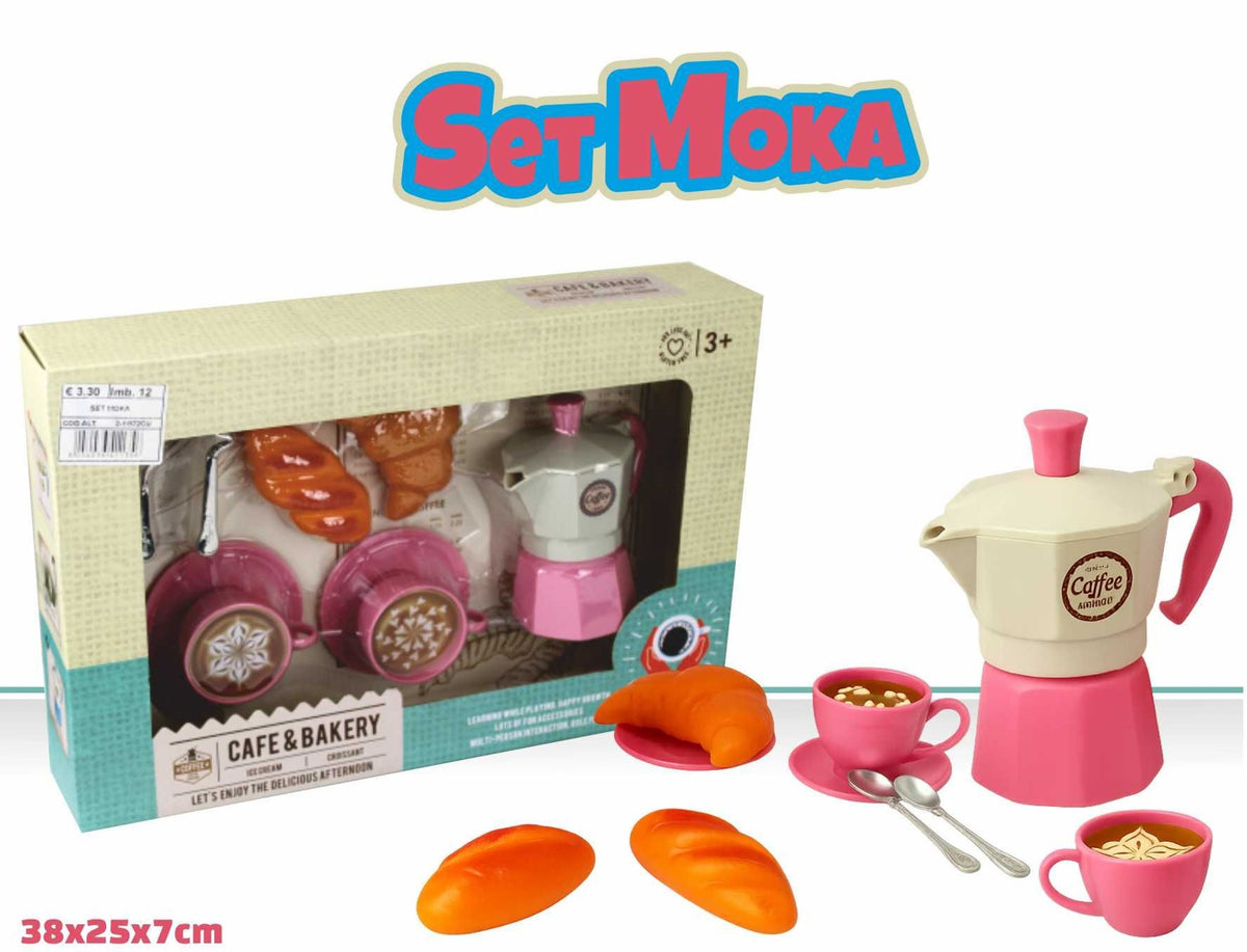 Set moka giocattolo con tazzine e dolcetti NO1135