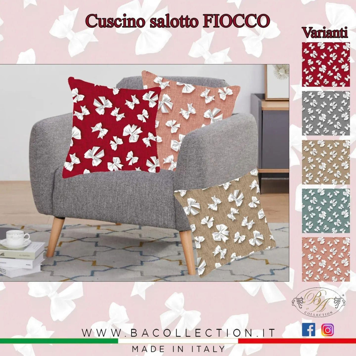 Fodera per cuscino arredo FIOCO