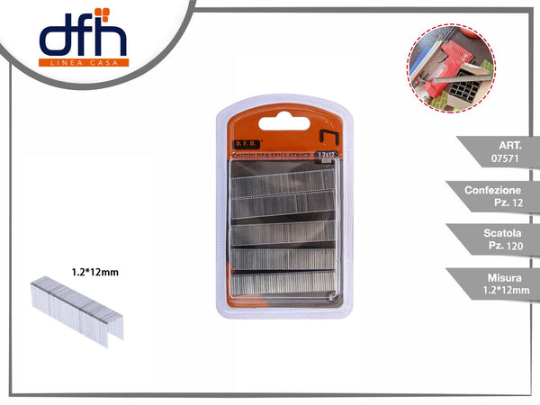 CHIODI PER SPILLATRICE 1.2 × 12 mm
