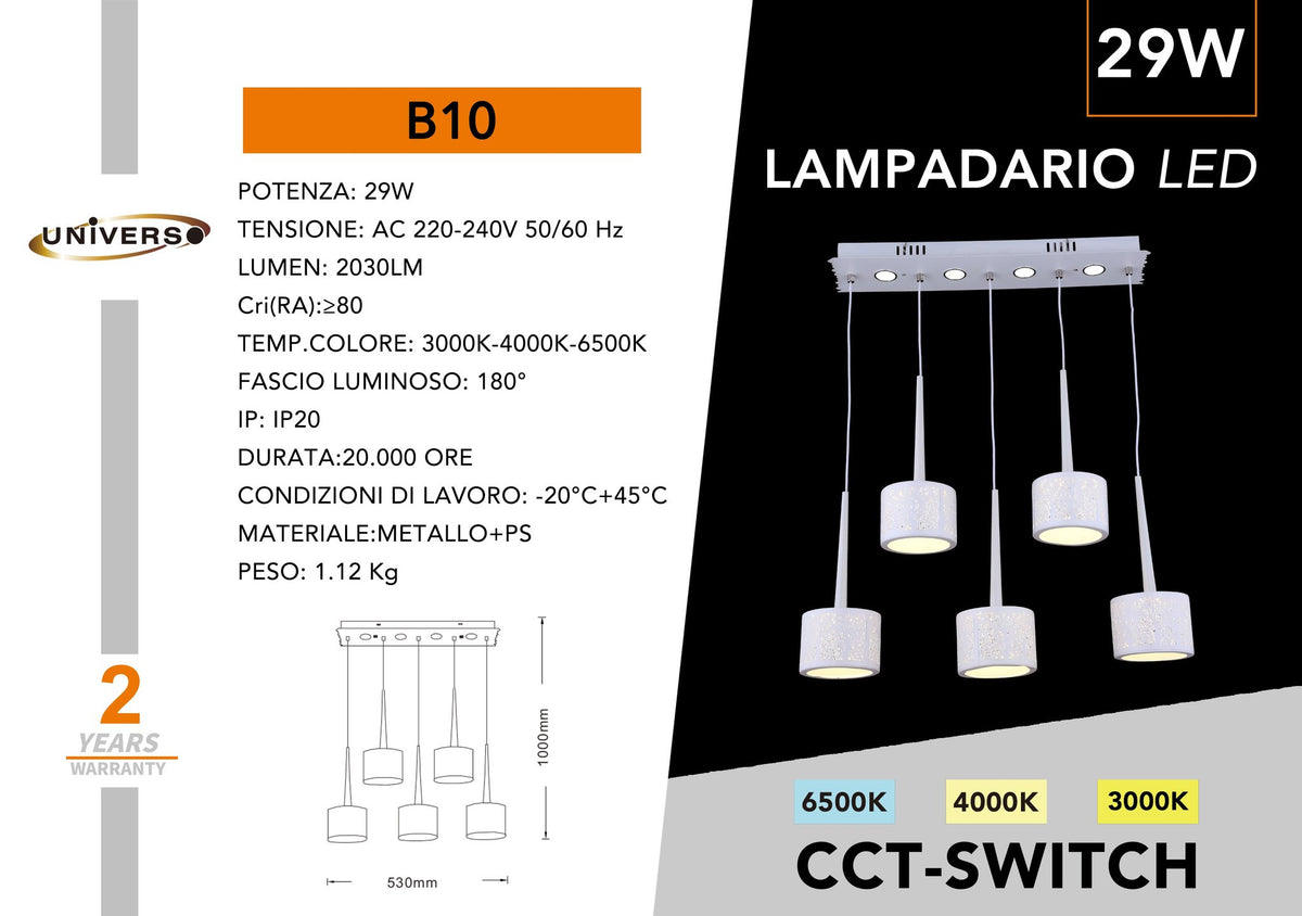 Lampada Da Soffitto Universo – B10