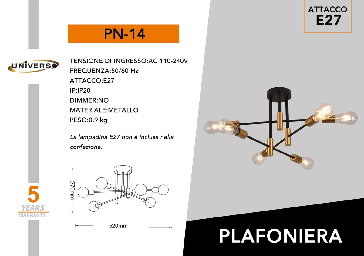 Lampadario Da Soffitto Universo – PN-14
