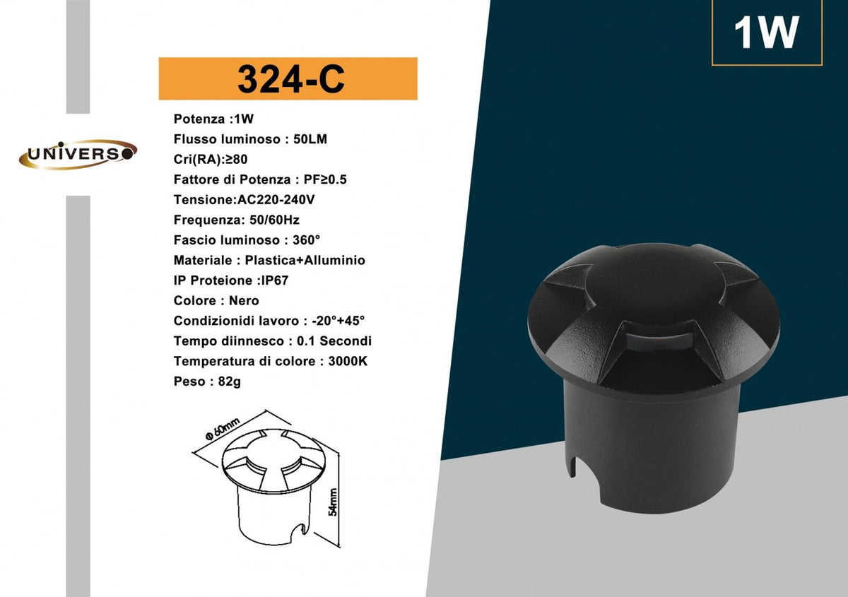 Luce da giardino e da percorso – 324-C / 324-N