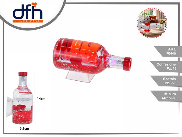 Piccolo flacone decorativo a cuore con luce