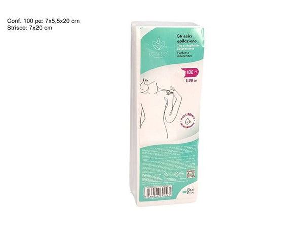 STRISCE DEPILAZIONE PER CERA 100 pz 7 cm*20 cm