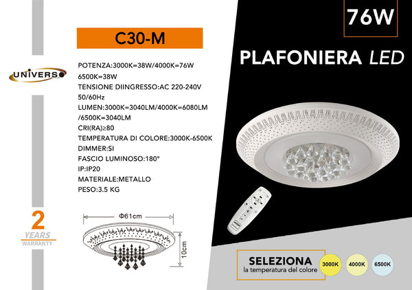 Lampada Da Soffitto Universo – C30-M
