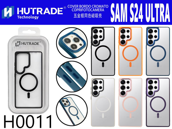 H0011 COVER BORDO COLORATO A MAGSAFE CON ANELLO S24 ULTRA