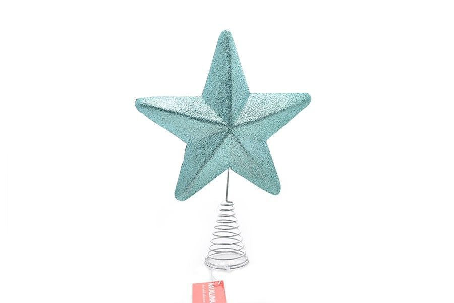 Puntale per albero con glitter — 19 cm