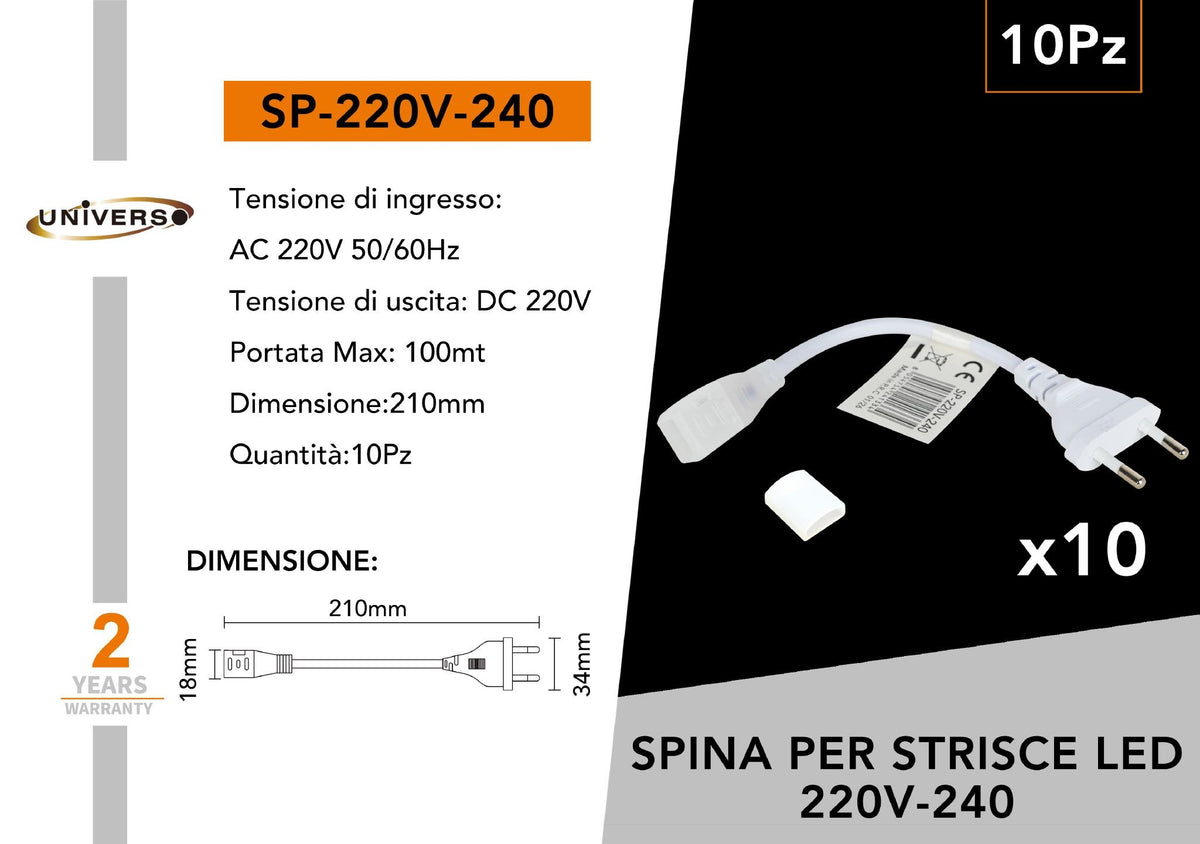 Connettore per strisce LED – SP-220V-240