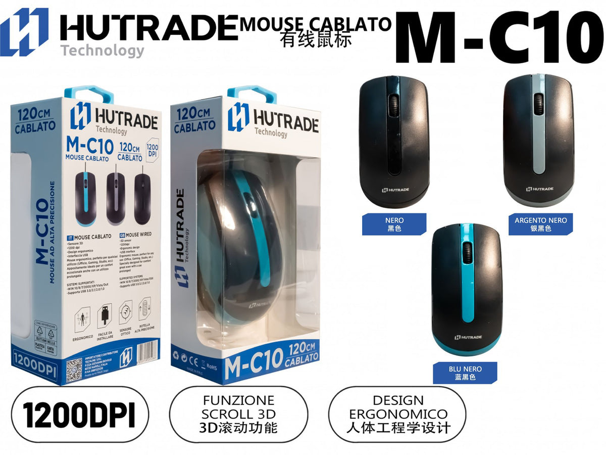 M-C10 MOUSE CON FILO