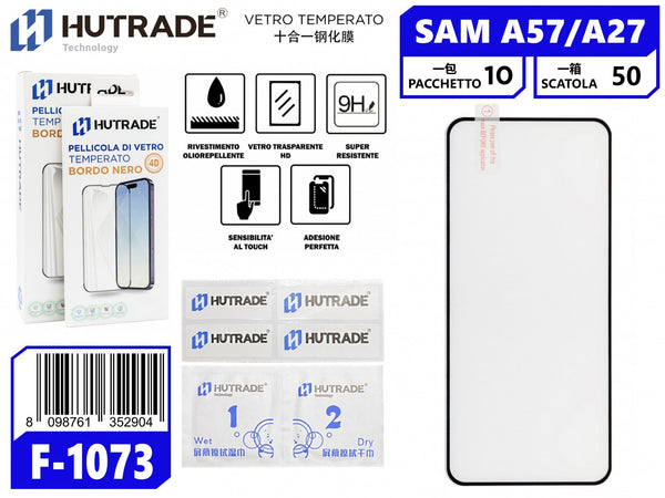 F-1073 PELLICOLA DI VETRO 4D COPERTURA TOTALE 10 IN 1 SAM A57/A27