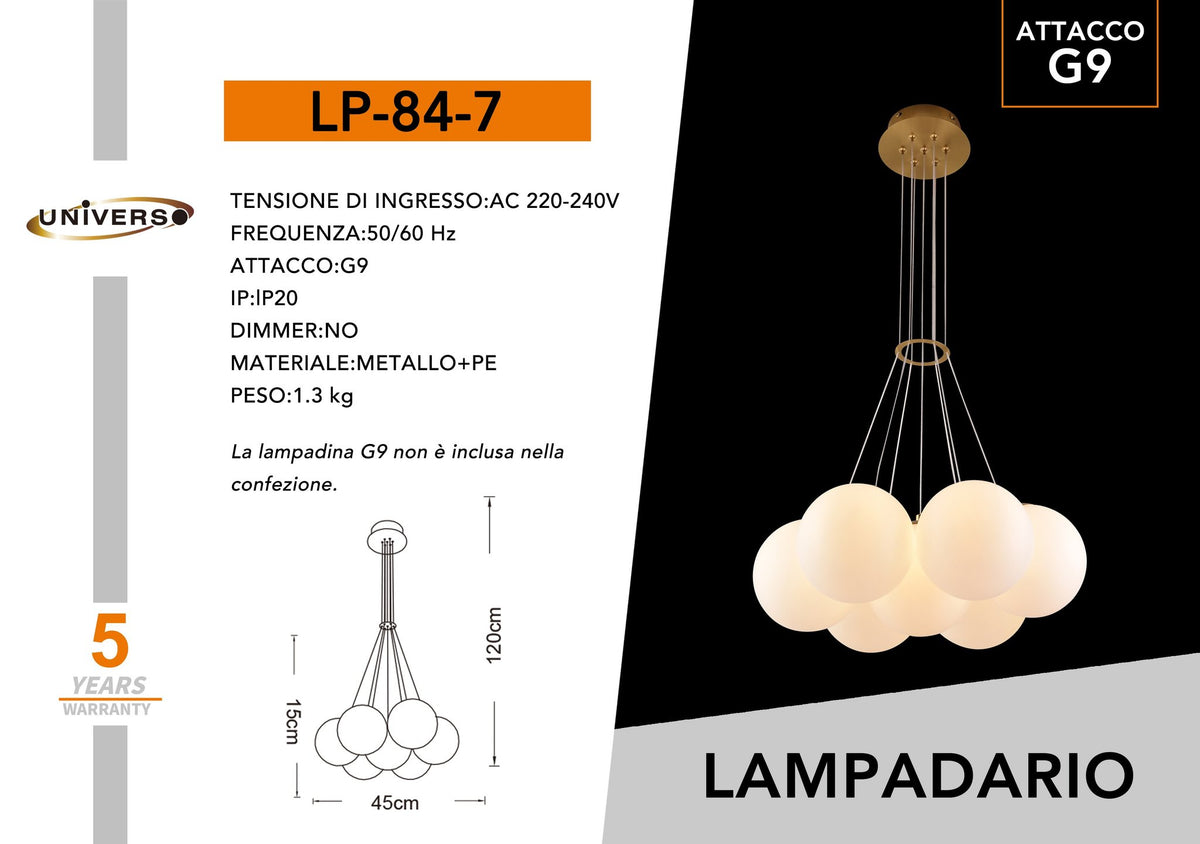 Lampadario Da Soffitto Universo – LP-84-7