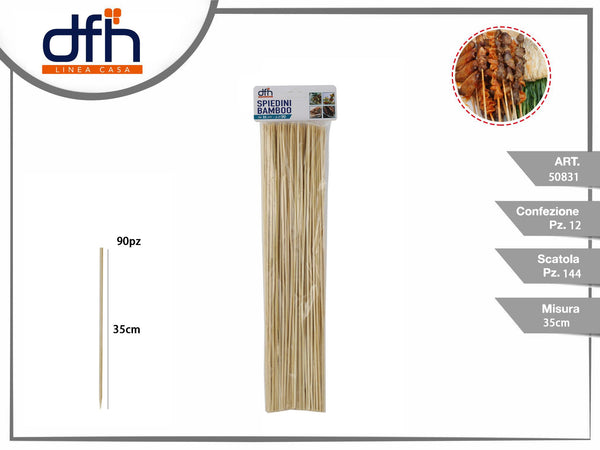 SPIEDINI BAMBOO PER BARBECUE25 × 3 90 pz
