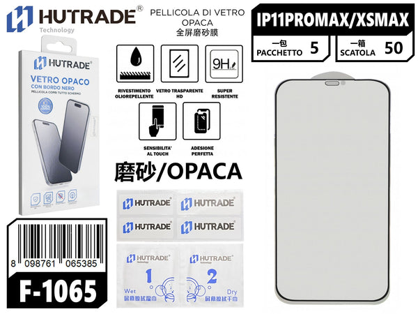 PELLICOLA DI VETRO OPACA IP11 PRO MAX/XSMAX – F1065 547301
