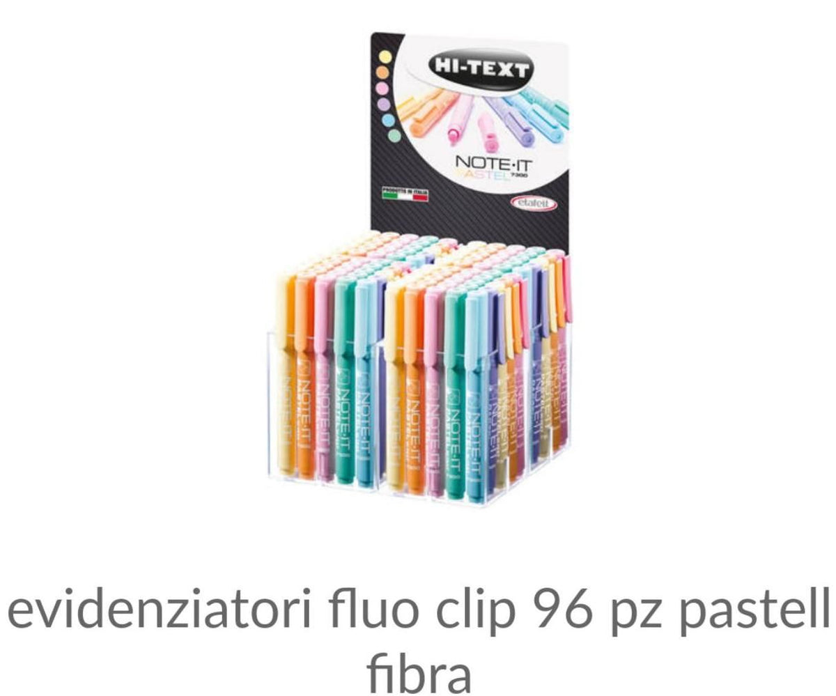 Evidenziatori fluo clip tenui