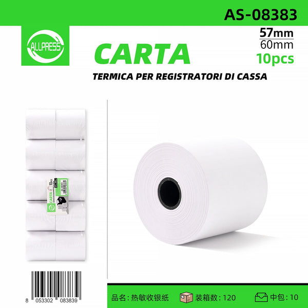Rotoli di carta termica per cassa