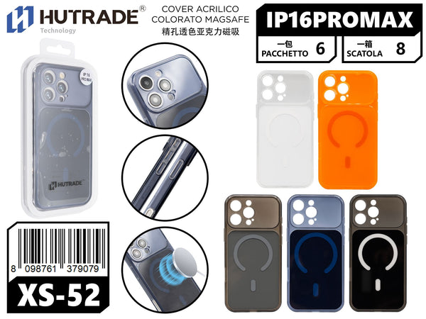 XS-52 COVER ACRILICO COLORATO MAGSAFE IP16 PRO MAX