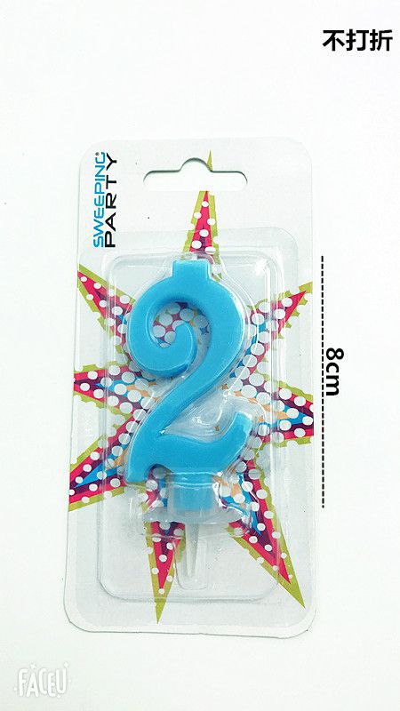 CANDELINE 9 cm NR.2 COLORE CELESTE