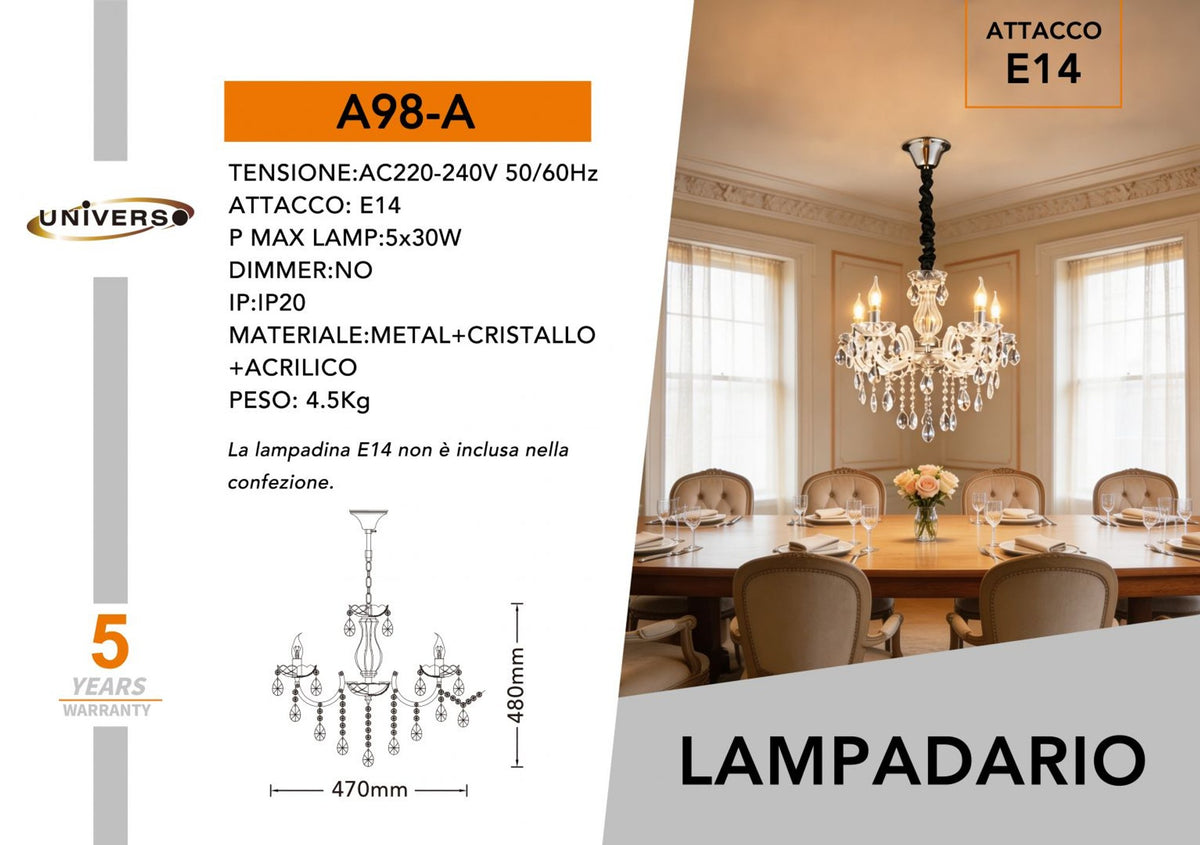 Lampadario a sospensione – A98-A