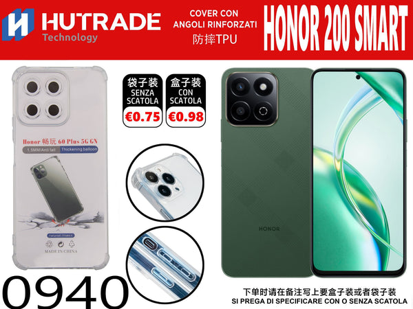 COVER TRASPARENTE BORDO ANTIURTO HONOR 200 SMART – 0940 014344