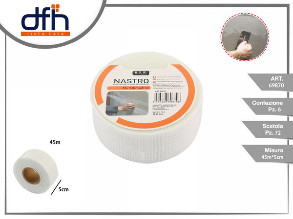 Nastro adesivo a rete per cartongesso 5.0 × 45