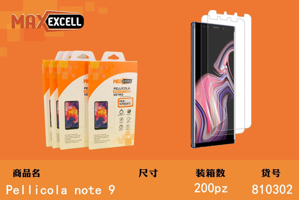 Protezioni schermo per Samsung Galaxy NOTE 9