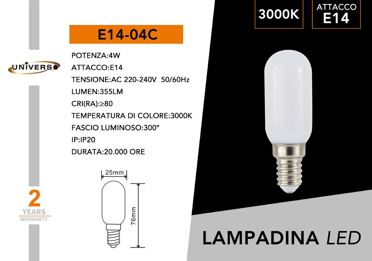Lampadina LED Universo – E14-04C