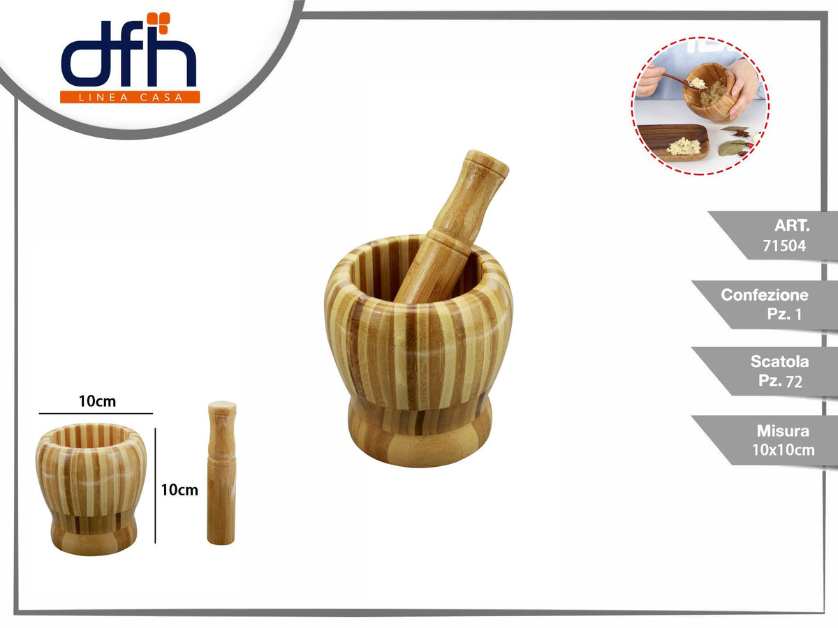 Mortaio con pestello legno