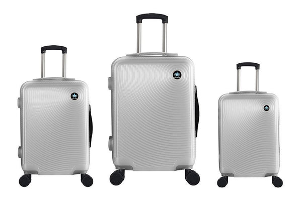 Set di 3 trolley h.56/66/76 miami argento Coveri