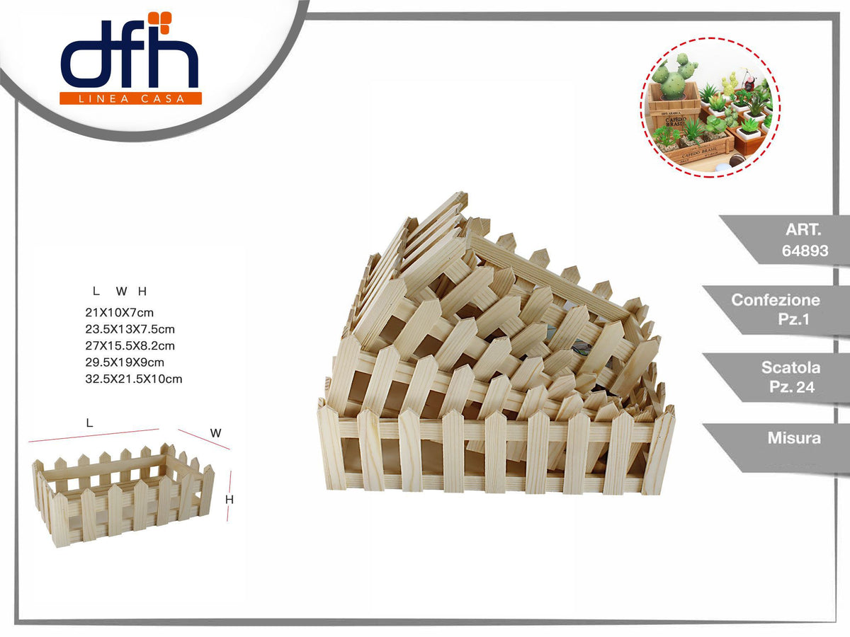 Cestino in legno 5pc