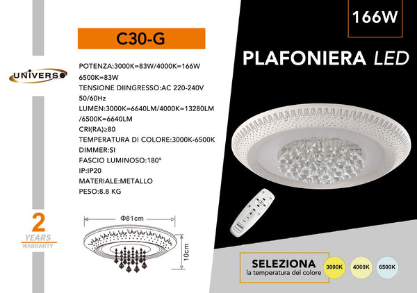 Lampada Da Soffitto Universo – C30-G