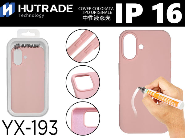 YX-193 COVER COLORATA IN GOMMA IP16 ROSA