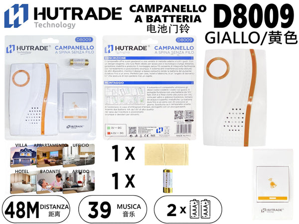 Campanello wireless a batteria D8009